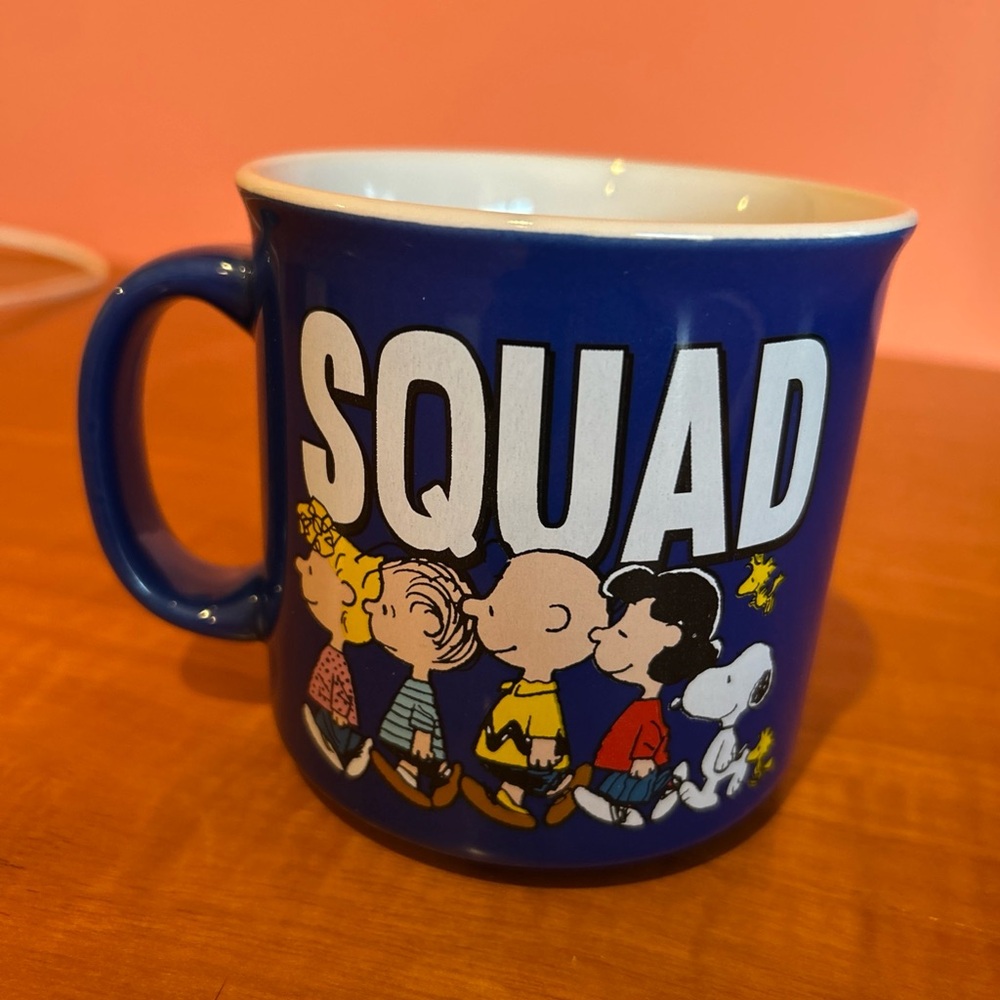 Peanuts Snoopy Charlie Brown SQUAD Coffee Tea Mug